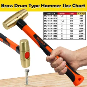 BR2103A-1002-FBA WEDO Hammer Sledge Solid Mallet #2