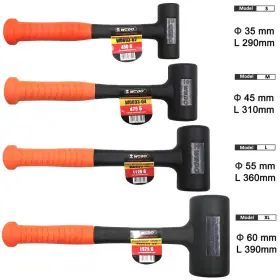 WD693-1002 WEDO Rubber Mallet Hammer Fiberglass Handle Blow #2