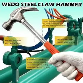 WEDO291-12-FBA WEDO Claw Hammer Tubular Steel Handle Framing