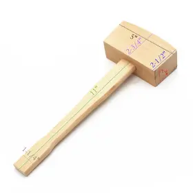 757347178106 WEICHUAN Unfinished Beech Wood Mallet Hammer #3