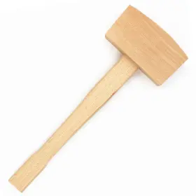 757347178106 WEICHUAN Unfinished Beech Wood Mallet Hammer