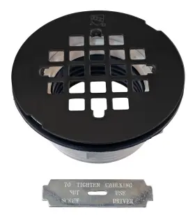 A206P-62 WESTBRASS Shower Drain Caulk Pvc Compression Grid