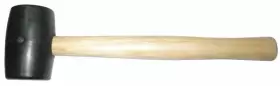 6DWK9 WESTWARD Rubber Mallet Wood Handle #2