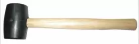 6DWK9 WESTWARD Rubber Mallet Wood Handle
