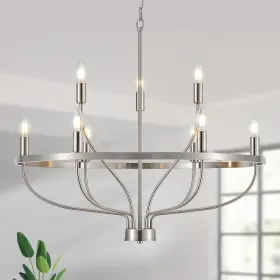 MD1009-9-CHROME WIDLUTH Chandelier Light Farmhouse MD1009-9-CHROME WIDLUTH Chandelier Light Farmhouse