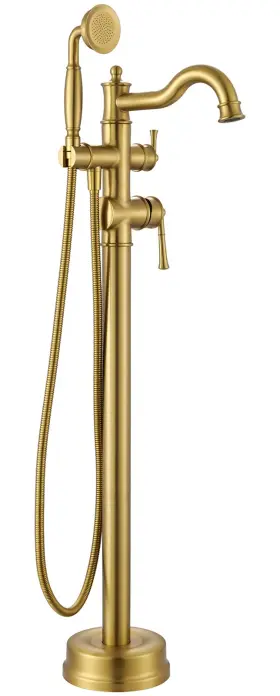B2211-BG WINKEAR Bathtub Faucet Freestanding Floor Mount Tub
