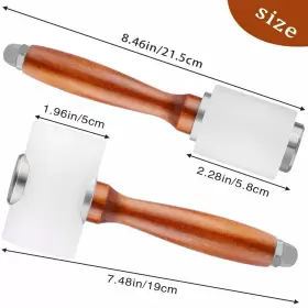 713424982974 WONVOC Carving Hammer Leathercraft Mallet Wood #2