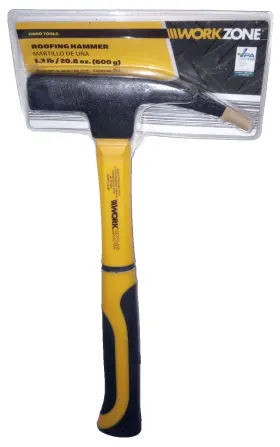 20021399 WORK ZONE Roofing Hammer Fiberglass Handle Tpr Inlay