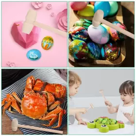 759663278898 XIPIXIAO Wooden Hammers Chocolate Handmade Crab #3