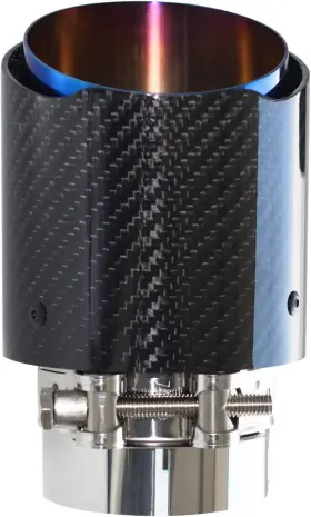 ISGS63101Y YICHEN Exhaust Tip Carbon Fiber Inlet Outlet Burnt