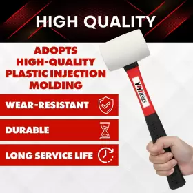 414721358432 YIYITOOLS Rubber Hammer Mallet Fiberglass Handle #3