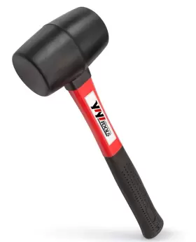 414721358449 YIYITOOLS Rubber Mallet Hammer Fiberglass Handle