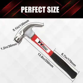 414721358470 YIYITOOLS Claw Hammer Fiberglass Handle #2