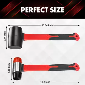 768452772578 YIYITOOLS Hammer Set Rubber Mallet Double Faced #2