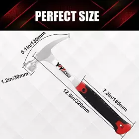 791391808077 YIYITOOLS Straight Claw Hammer Steel Forged #2