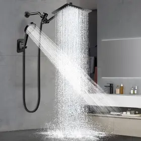 Matt-black YURNOMY Shower Head Rainfall Extension Arm Spray
