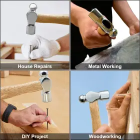 717020210479 ZALAXT Mini Wooden Handle Round Head Reinforced #3