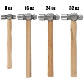 785912328076 ZEONHAK Ball Peen Hammer Set Wit #2
