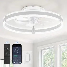 ZMCF005 ZMISHIBO Ceiling Fan Led Light Remote Flush Mount
