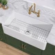Farmhouse Sink 33 White Fireclay Single Bowl Apron Front TUKTUK Heavy Duty inch