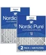 Nordic Pure 20x24x4 (3 5/8) Pleated MERV 12 Furnace Air Filters 2 Pack