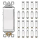 AIDA Matte White Single Pole Decorator Light Switch,