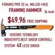 Fiskars Milled-Face 22 oz Framing Hammer 16 In. ISOCORE Tecnology 4x Less Shock