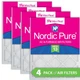 20x25x1 (19_1/2x24_1/2) Nordic Pure Tru Mini Pleat MERV 13 Air Filters 4 Pack