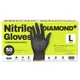 Nitrile Gloves 8 Mil Diamond Texture 50 Ct Large Black Disposable Heavy Duty