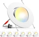 Amico 5/6 Inch Retrofit Eyeball Gimbal Can Lights 6 Pack, 5CCT LED. New Open-Box
