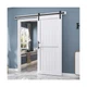 EaseLife 36 x 84 inch White Barn Door with 6.6FT Sliding Door Hardware Kit In...