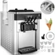 VEVOR 20-28L/H Soft Serve Ice Cream Machine Countertop Yogurt Maker 2200W Flavor