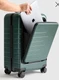 Hanke 20 Inch Carry On Luggage Aluminum Frame Front Opening Rolling Suitcase