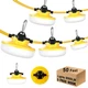 LED Construction String Light 50FT 65W 5000K Daylight 8000Lm JC LGL Work