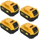 1/4PACK 20V Max 5.0AH Battery For Dewalt DCB205 20Volt Lithium Ion DCB206 DCB200