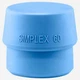 Halder Simplex Soft Blue Rubber Replacement Face Insert, Non-Marring, 2.36"