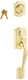SCHLAGE F60CAM605GEO F58 CAM 605 Camelot Handleset Exterior, Bright Brass (Exter