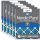 Nordic Pure 20x25x1 (19 1/2 x 24 1/2 x 3/4) Pleated MERV 7 Air Filters 6 Pack