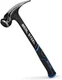 21 Oz One Piece Forged Milled Face Framing Hammer with Rip Claw 0517, Black
