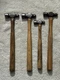 Vintage Stanley 8 Oz Ball Peen Hammer No. 308 - 308B - 306 4oz Lot Of 3 Tools