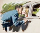 Arthur Sarnoff - Romantic Kiss Leaning on Car home wall art decor