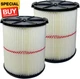 2 Pack CMXZVBE38754 Filter for Craftsman Shop Vac Wet Dry 5 to 20 Gallon, 9-3875