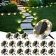 Solar Ground Lights 18 Pack IP68 Waterproof Landscape Pathway Warm White Peasur