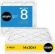 Simply Filters 14x30x1, 6 pack, MERV 8, MPR 600, AC Furnace HVAC Air Filter