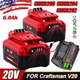 8.0AH 20V For Craftsman V20 6.0Ah Li-ion Battery / Charger Set CMCB205 CMCB204