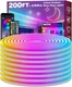 LED Rope Lights 200Ft RGB Neon Flexible Waterproof IP65 App Remote FBZ Control