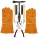 Welding Accessories 5pc Chipping Hammer Gloves Pliers Wire Brush VASTOOLS 6-in-1
