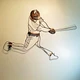Baseball Player Iron Decorative Metal Wall Art Sculpture Sports Ball Batter 
