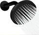 SparkPod 6" Rain Shower Head with 6" Shower Arm - High Pressure Rain - BLACK