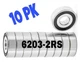 (10) ZEN 6203 2RS C3 DEEP GROOVE BALL BEARING, RUBBER SEALED 17x40x12 mm